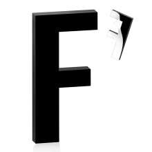 10 Inch Black Acrylic House Numbers, Modern Address Sign with Easy Adhesive Mount and Weatherproof Design