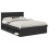 Berkfield Bed Frame with Headboard Black 135 x 190 cm Solid Pine Wood 2