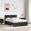 Berkfield Bed Frame with Headboard Black 135 x 190 cm Solid Pine Wood 3