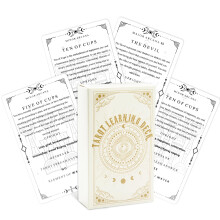 Tarot Cards for Beginners 78 Card Deck with Meanings Velvet Bag and Dual Crystal Pendulums for Learning