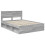 Berkfield Bed Frame Grey Sonoma 135 x 190 cm Solid Pine Wood 4