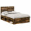 Berkfield Bed Frame Smoked Oak 135 x 190 cm Solid Pine Wood 2