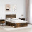 Berkfield Bed Frame Smoked Oak 135 x 190 cm Solid Pine Wood 3