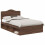 Berkfield Bed Frame with Headboard Brown Oak 120 x 200 cm Solid Pine Wood 2