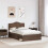 Berkfield Bed Frame with Headboard Brown Oak 120 x 200 cm Solid Pine Wood 3