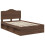 Berkfield Bed Frame with Headboard Brown Oak 120 x 200 cm Solid Pine Wood 4