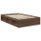 Berkfield Bed Frame with Headboard Brown Oak 120 x 200 cm Solid Pine Wood 5