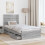 Berkfield Bed Frame with Drawer Grey Sonoma 90 x 190 cm Engineer Wood 3