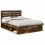 Berkfield Bed Frame Smoked Oak 160 x 200 cm Solid Pine Wood 2
