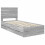 Berkfield Bed Frame with Drawer Grey Sonoma 90 x 190 cm Engineer Wood 4