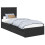 Berkfield Storage Bed with Headboard Black 75 x 190 cm Engineered Wood 2