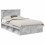 Berkfield Bed Frame Concerte Grey 135 x 190 cm Solid Pine Wood 2