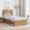 Berkfield Bed Frame Artisian Oak 100 x 200 cm Solid Pine Wood 3