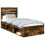 Berkfield Bed Frame with Headboard Smoked Oak 75 x 190 cm Solid Pine Wood 2