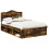 Berkfield Bed Frame Smoked Oak 135 x 190 cm Solid Pine Wood 2