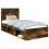 Berkfield Bed Frame with Headboard Smoked Oak 90 x 190 cm Solid Pine Wood 2