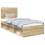 Berkfield Bed Frame with Headboard Sonoma 90 x 190 cm Solid Pine Wood 2
