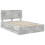 Berkfield Bed Frame with Drawer Concrete Grey 160 x 200 cm Engineer Wood 4