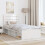 Berkfield Bed Frame with Headboard White 90 x 190 cm Solid Pine Wood 3