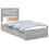Berkfield Bed Frame Grey Sonoma and Silver 75 x 190 cm Engineered Wood 2