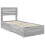 Berkfield Bed Frame Grey Sonoma and Silver 75 x 190 cm Engineered Wood 4