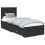 Berkfield Bed Frame Black and Silver 75 x 190 cm Engineered Wood 2