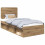 Berkfield Bed Frame Artisian Oak 75 x 190 cm Solid Pine Wood 2