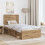 Berkfield Bed Frame Artisian Oak 75 x 190 cm Solid Pine Wood 3