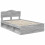 Berkfield Bed Frame Grey Sonoma 120 x 200 cm Solid Pine Wood 4