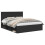 Berkfield Bed Frame with Headboard Black 160 x 200 cm Solid Pine Wood 2