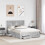 Berkfield Bed Frame Concrete Grey 135 x 190 cm Engineered Wood 3