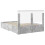 Berkfield Bed Frame Concrete Grey 135 x 190 cm Engineered Wood 6
