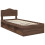 Berkfield Bed Frame with Headboard Brown Oak 90 x 190 cm Solid Pine Wood 4