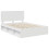 Berkfield Bed Frame with Headboard White 150 x 200 cm Solid Pine Wood 4