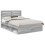 Berkfield Bed Frame Grey Sonoma 140 x 190 cm Solid Pine Wood 2