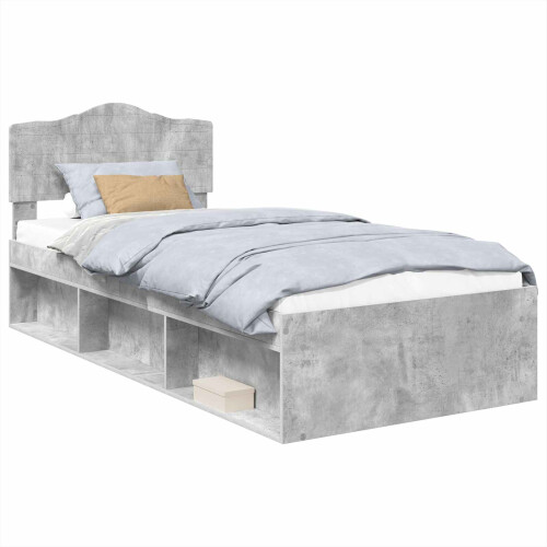 Berkfield Bed Frame Concerte Grey 75 x 190 cm Solid Pine Wood 1