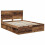 Berkfield Bed Frame with Headboard Old Wood 150 x 200 cm Solid Pine Wood 4