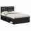 Berkfield Bed Frame with Headboard Black 120 x 190 cm Solid Pine Wood 2