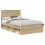 Berkfield Bed Frame with Headboard Sonoma 120 x 190 cm Solid Pine Wood 2