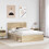 Berkfield Bed Frame Sonoma Oak 150 x 200 cm Solid Pine Wood 3