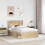 Berkfield Bed Frame with Headboard Sonoma 120 x 190 cm Solid Pine Wood 3