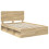 Berkfield Bed Frame Sonoma Oak 150 x 200 cm Solid Pine Wood 4