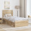 Berkfield Bed Frame with Headboard Sonoma 90 x 190 cm Solid Pine Wood 3