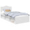 vidaXL Bed Frame with Headboard White 90 x 190 cm Solid Pine Wood 2