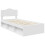Berkfield Bed Frame with Headboard White 90 x 190 cm Solid Pine Wood 4