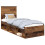 Berkfield Bed Frame with Headboard Old Wood 75 x 190 cm Solid Pine Wood 2