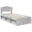 vidaXL Bed Frame Concerte Grey 90 x 190 cm Solid Pine Wood 4