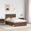 Berkfield Bed Frame with Headboard Brown Oak 120 x 190 cm Solid Pine Wood 3