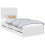 Berkfield Bed Frame with Drawer White 75 x 190 cm Engineer Wood 2
