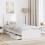 Berkfield Bed Frame with Drawer White 75 x 190 cm Engineer Wood 3